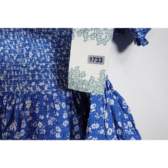 New Tuckernuck Hyacinth House Blue Ditsy Floral Pai Mini Dress Size M 1733-92 - Picture 10 of 12